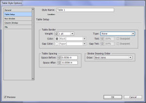 Making tables look good in InDesign